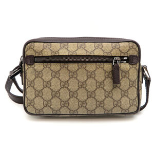 Gucci GG Supreme Mini Bag Women's Shoulder 162910 Beige Brown Green/Red/Green